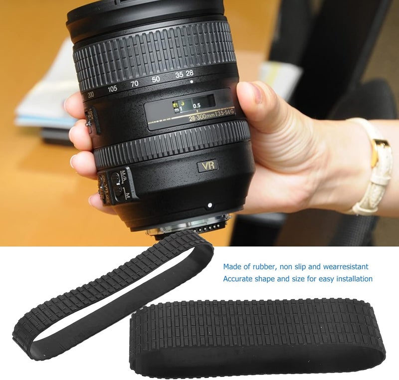 Heayzoki 2PCS Lens Zoom Grip Rubber Ring Replacement Part, Lens Zoom Plus Focus Ring Grip Rubber Ring Replacement Part for AF S 28-300mm f/3.5-5.6G ED - Image 2